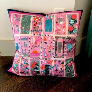 Kate Spade Rooftop Scene Silk and Down Pillow